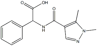 2-[(1,5-dimethyl-1H-pyrazol-4-yl)formamido]-2-phenylacetic acid Structure