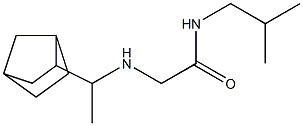 2-[(1-{bicyclo[2.2.1]heptan-2-yl}ethyl)amino]-N-(2-methylpropyl)acetamide Structure