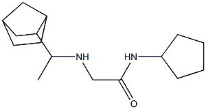2-[(1-{bicyclo[2.2.1]heptan-2-yl}ethyl)amino]-N-cyclopentylacetamide Structure