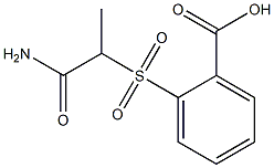 2-[(1-carbamoylethane)sulfonyl]benzoic acid 구조식 이미지