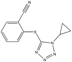 2-[(1-cyclopropyl-1H-1,2,3,4-tetrazol-5-yl)sulfanyl]benzonitrile Structure