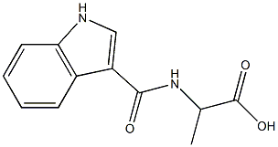 2-[(1H-indol-3-ylcarbonyl)amino]propanoic acid 구조식 이미지