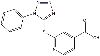 2-[(1-phenyl-1H-1,2,3,4-tetrazol-5-yl)sulfanyl]pyridine-4-carboxylic acid Structure