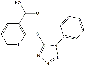 2-[(1-phenyl-1H-tetrazol-5-yl)thio]nicotinic acid 구조식 이미지