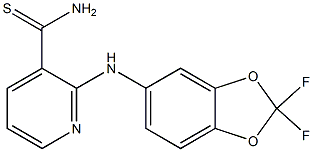 2-[(2,2-difluoro-2H-1,3-benzodioxol-5-yl)amino]pyridine-3-carbothioamide 구조식 이미지