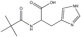 2-[(2,2-dimethylpropanoyl)amino]-3-(1H-imidazol-4-yl)propanoic acid Structure