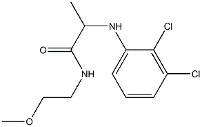 2-[(2,3-dichlorophenyl)amino]-N-(2-methoxyethyl)propanamide Structure