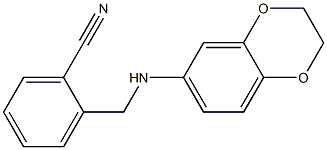 2-[(2,3-dihydro-1,4-benzodioxin-6-ylamino)methyl]benzonitrile 구조식 이미지