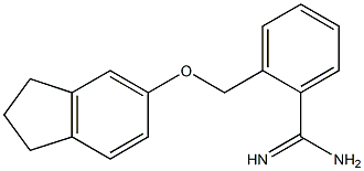 2-[(2,3-dihydro-1H-inden-5-yloxy)methyl]benzene-1-carboximidamide 구조식 이미지