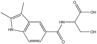 2-[(2,3-dimethyl-1H-indol-5-yl)formamido]-3-hydroxypropanoic acid Structure