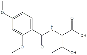 2-[(2,4-dimethoxyphenyl)formamido]-3-hydroxybutanoic acid 구조식 이미지