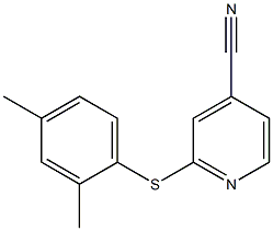 2-[(2,4-dimethylphenyl)sulfanyl]pyridine-4-carbonitrile Structure