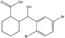 2-[(2,5-dibromophenyl)(hydroxy)methyl]cyclohexane-1-carboxylic acid 구조식 이미지