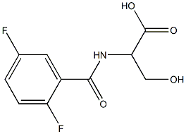 2-[(2,5-difluorobenzoyl)amino]-3-hydroxypropanoic acid Structure