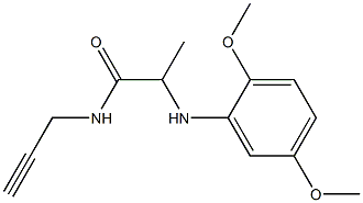 2-[(2,5-dimethoxyphenyl)amino]-N-(prop-2-yn-1-yl)propanamide 구조식 이미지