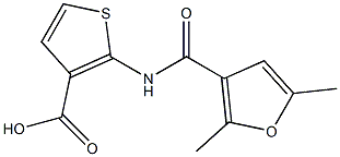 2-[(2,5-dimethyl-3-furoyl)amino]thiophene-3-carboxylic acid 구조식 이미지
