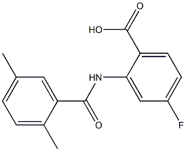 2-[(2,5-dimethylbenzene)amido]-4-fluorobenzoic acid Structure