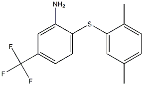 2-[(2,5-dimethylphenyl)sulfanyl]-5-(trifluoromethyl)aniline Structure