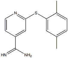 2-[(2,5-dimethylphenyl)sulfanyl]pyridine-4-carboximidamide Structure
