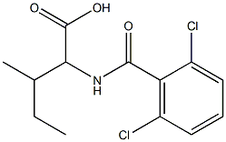 2-[(2,6-dichlorophenyl)formamido]-3-methylpentanoic acid 구조식 이미지