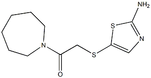 2-[(2-amino-1,3-thiazol-5-yl)sulfanyl]-1-(azepan-1-yl)ethan-1-one 구조식 이미지