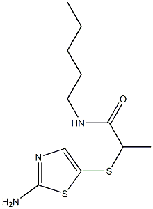 2-[(2-amino-1,3-thiazol-5-yl)sulfanyl]-N-pentylpropanamide Structure