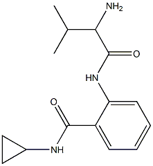 2-[(2-amino-3-methylbutanoyl)amino]-N-cyclopropylbenzamide 구조식 이미지