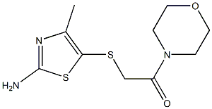 2-[(2-amino-4-methyl-1,3-thiazol-5-yl)sulfanyl]-1-(morpholin-4-yl)ethan-1-one 구조식 이미지