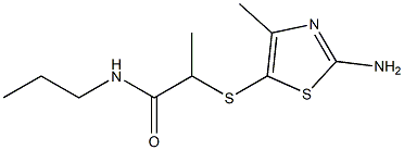 2-[(2-amino-4-methyl-1,3-thiazol-5-yl)sulfanyl]-N-propylpropanamide Structure