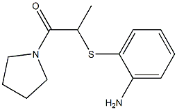 2-[(2-aminophenyl)sulfanyl]-1-(pyrrolidin-1-yl)propan-1-one Structure