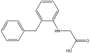 2-[(2-benzylphenyl)amino]acetic acid 구조식 이미지