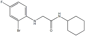 2-[(2-bromo-4-fluorophenyl)amino]-N-cyclohexylacetamide 구조식 이미지