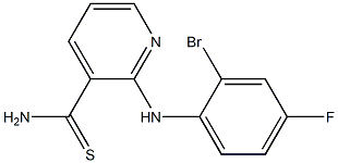 2-[(2-bromo-4-fluorophenyl)amino]pyridine-3-carbothioamide Structure