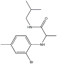 2-[(2-bromo-4-methylphenyl)amino]-N-(2-methylpropyl)propanamide Structure