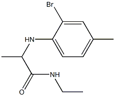 2-[(2-bromo-4-methylphenyl)amino]-N-ethylpropanamide 구조식 이미지