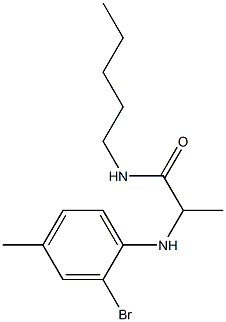 2-[(2-bromo-4-methylphenyl)amino]-N-pentylpropanamide 구조식 이미지
