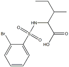 2-[(2-bromobenzene)sulfonamido]-3-methylpentanoic acid 구조식 이미지