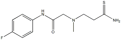 2-[(2-carbamothioylethyl)(methyl)amino]-N-(4-fluorophenyl)acetamide Structure