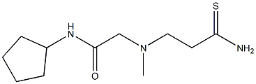 2-[(2-carbamothioylethyl)(methyl)amino]-N-cyclopentylacetamide 구조식 이미지