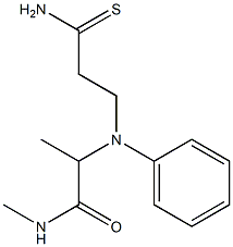 2-[(2-carbamothioylethyl)(phenyl)amino]-N-methylpropanamide 구조식 이미지
