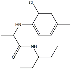 2-[(2-chloro-4-methylphenyl)amino]-N-(pentan-3-yl)propanamide 구조식 이미지