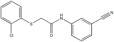 2-[(2-chlorophenyl)sulfanyl]-N-(3-cyanophenyl)acetamide Structure