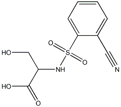 2-[(2-cyanobenzene)sulfonamido]-3-hydroxypropanoic acid Structure