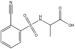 2-[(2-cyanobenzene)sulfonamido]propanoic acid Structure