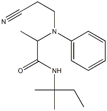 2-[(2-cyanoethyl)(phenyl)amino]-N-(2-methylbutan-2-yl)propanamide Structure