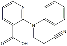 2-[(2-cyanoethyl)(phenyl)amino]pyridine-3-carboxylic acid 구조식 이미지