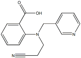 2-[(2-cyanoethyl)(pyridin-3-ylmethyl)amino]benzoic acid 구조식 이미지