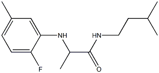 2-[(2-fluoro-5-methylphenyl)amino]-N-(3-methylbutyl)propanamide Structure