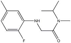 2-[(2-fluoro-5-methylphenyl)amino]-N-methyl-N-(propan-2-yl)acetamide 구조식 이미지