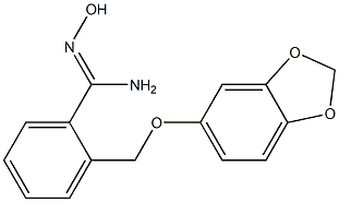 2-[(2H-1,3-benzodioxol-5-yloxy)methyl]-N'-hydroxybenzene-1-carboximidamide Structure